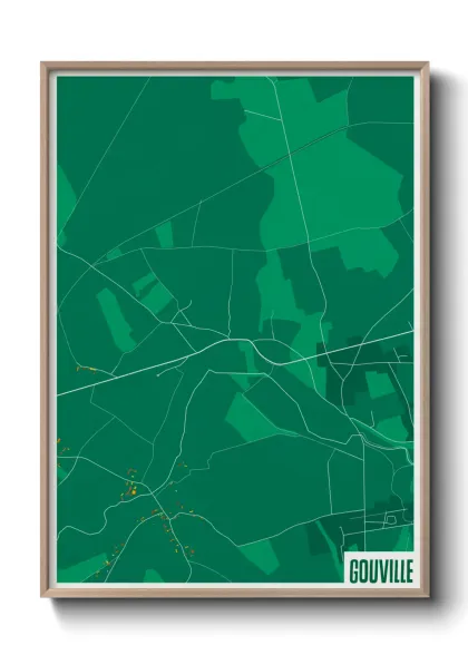 Une affiche de carte sur Gouville