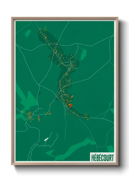 Une affiche de carte sur Hébécourt