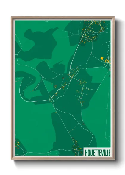 Une affiche de carte sur Houetteville