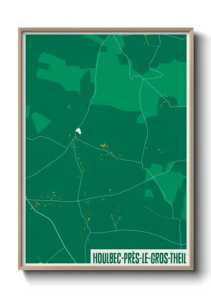 Une affiche de carte sur Houlbec-près-le-Gros-Theil