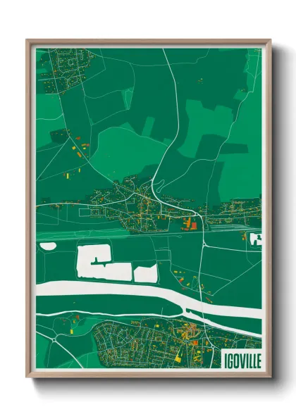 Une affiche de carte sur Igoville