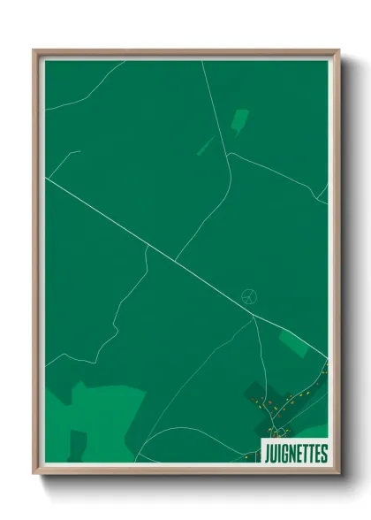 Une affiche de carte sur Juignettes