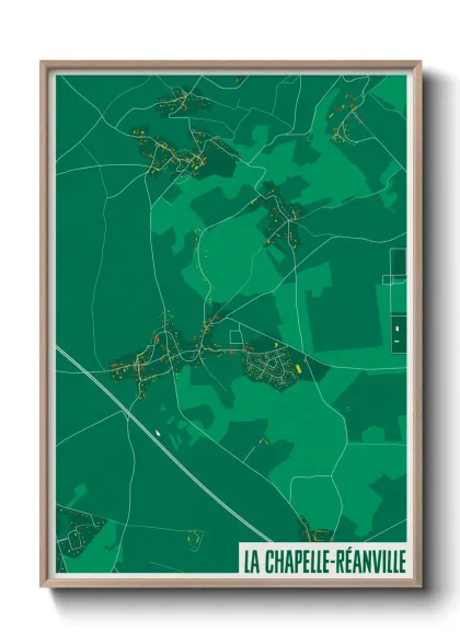 Une affiche de carte sur La Chapelle-Réanville