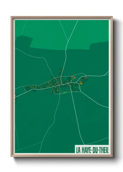 Une affiche de carte sur La Haye-du-Theil