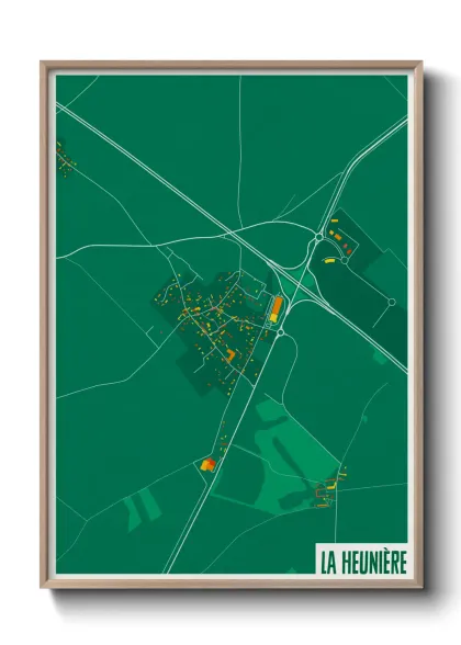 Une affiche de carte sur La Heunière