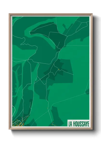 Une affiche de carte sur La Houssaye