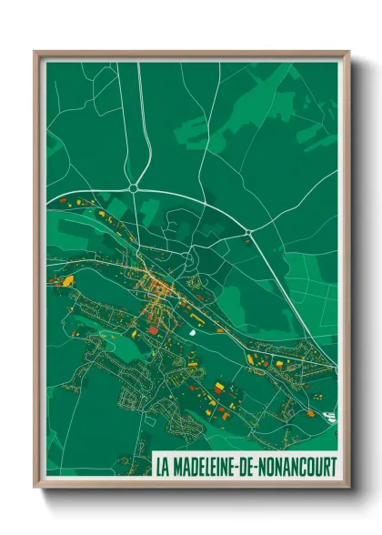 Une affiche de carte sur La Madeleine-de-Nonancourt