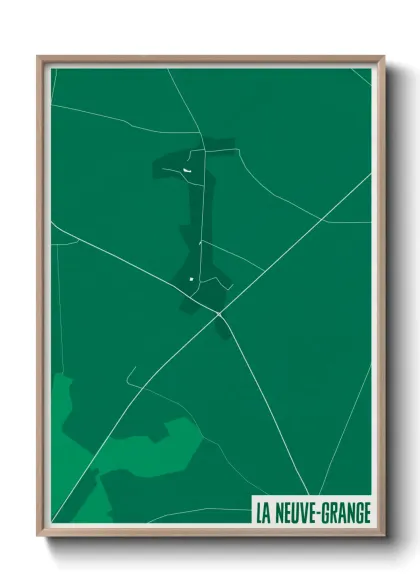 Une affiche de carte sur La Neuve-Grange