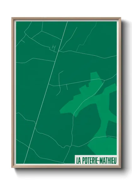 Une affiche de carte sur La Poterie-Mathieu