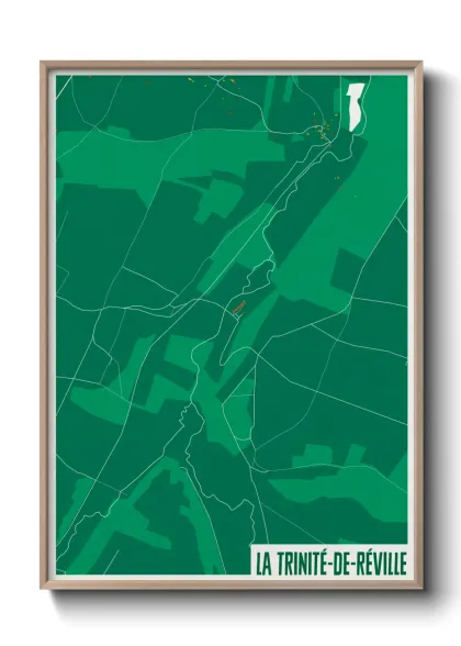 Une affiche de carte sur La Trinité-de-Réville
