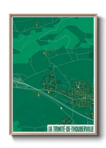 Une affiche de carte sur La Trinité-de-Thouberville