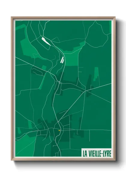 Une affiche de carte sur La Vieille-Lyre