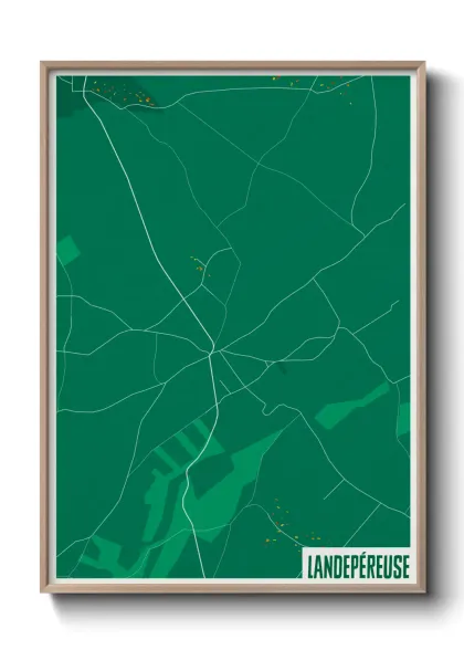 Une affiche de carte sur Landepéreuse