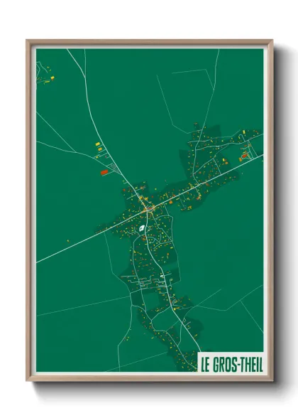 Une affiche de carte sur Le Gros-Theil