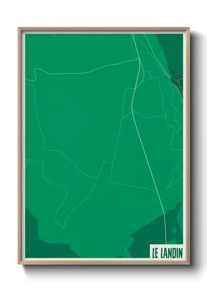 Une affiche de carte sur Le Landin