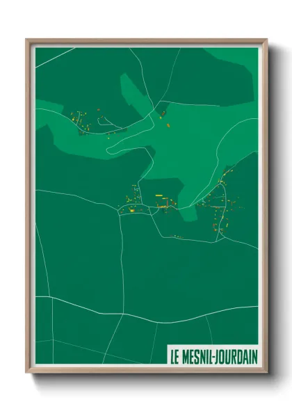 Une affiche de carte sur Le Mesnil-Jourdain