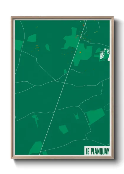Une affiche de carte sur Le Planquay