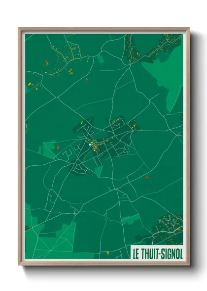 Une affiche de carte sur Le Thuit-Signol