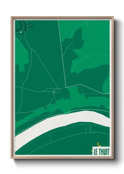 Une affiche de carte sur Le Thuit