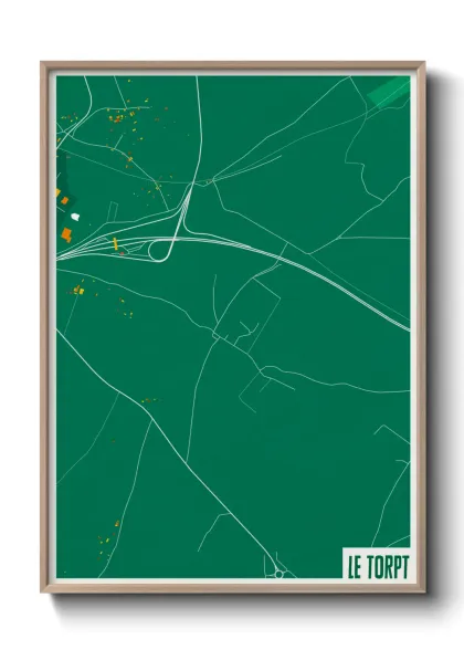 Une affiche de carte sur Le Torpt