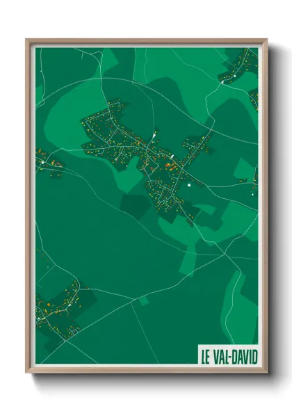 Une affiche de carte sur Le Val-David