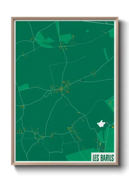 Une affiche de carte sur Les Barils