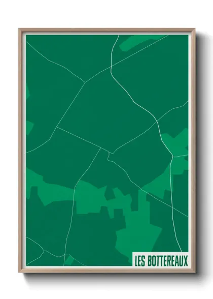 Une affiche de carte sur Les Bottereaux