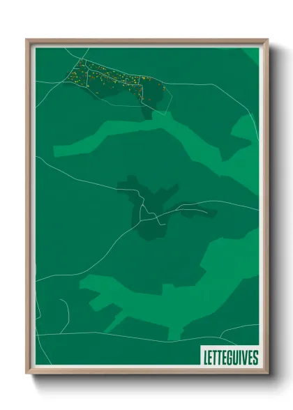 Une affiche de carte sur Letteguives