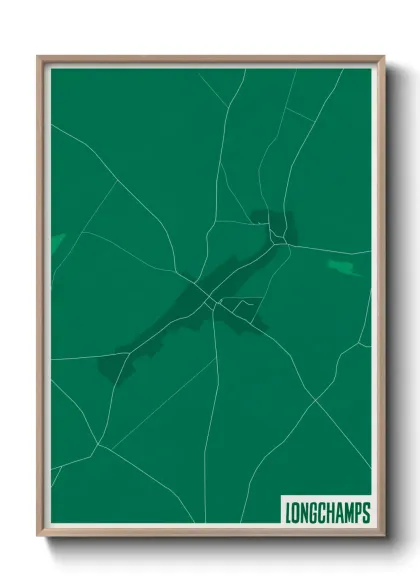 Une affiche de carte sur Longchamps