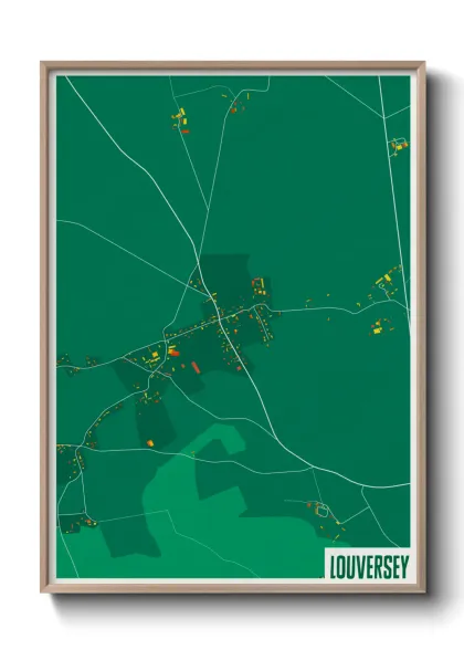 Une affiche de carte sur Louversey