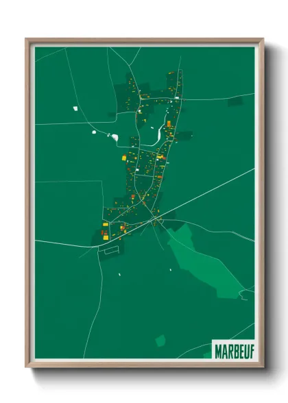 Une affiche de carte sur Marbeuf