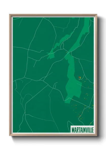 Une affiche de carte sur Martainville