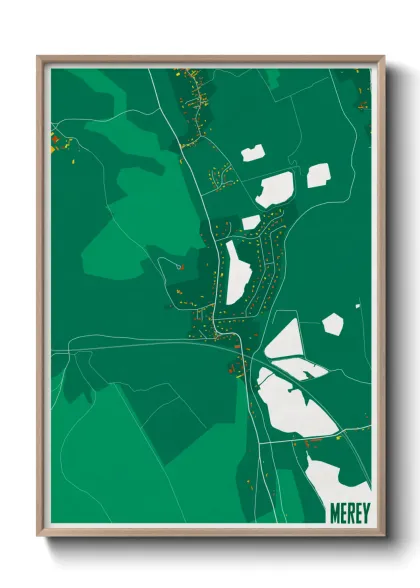 Une affiche de carte sur Merey