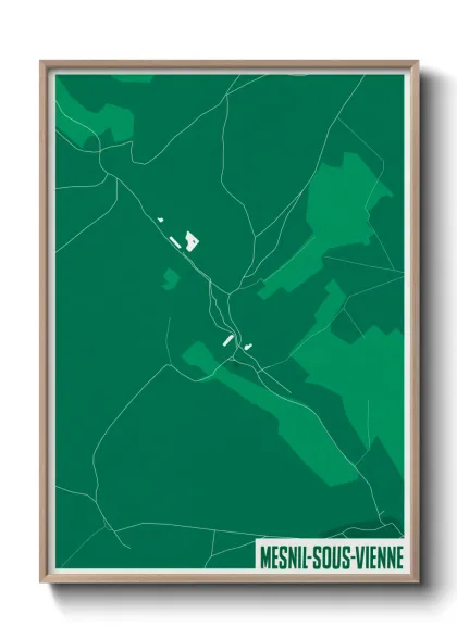 Une affiche de carte sur Mesnil-sous-Vienne