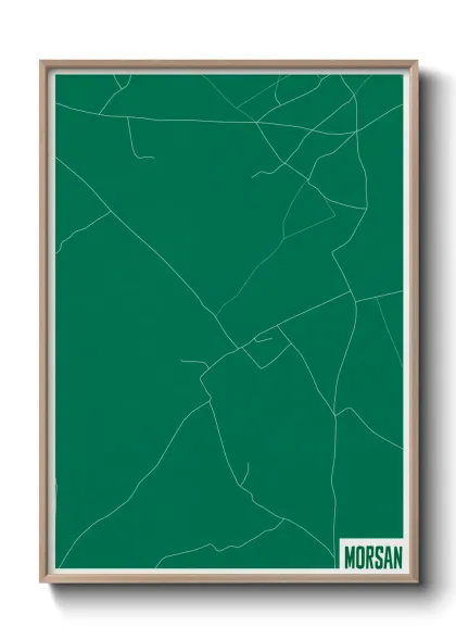 Une affiche de carte sur Morsan