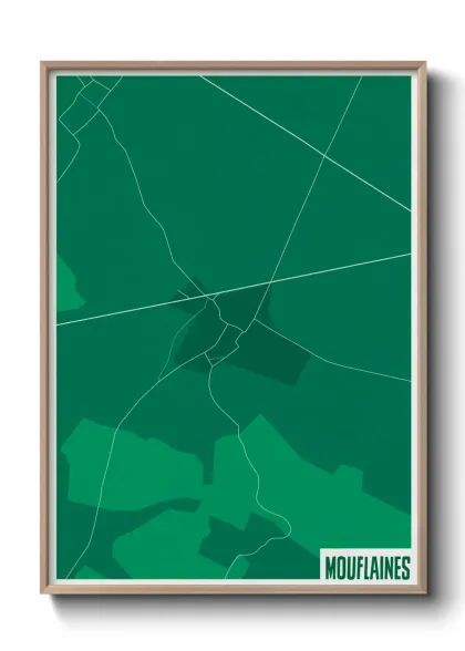 Une affiche de carte sur Mouflaines