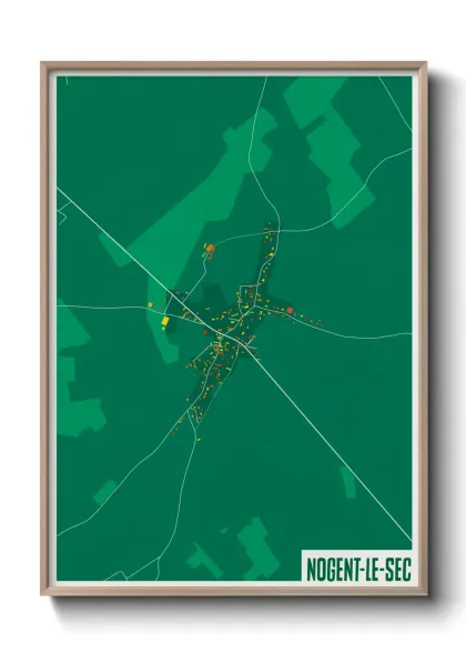 Une affiche de carte sur Nogent-le-Sec