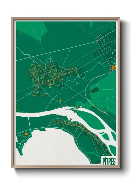 Une affiche de carte sur Pîtres