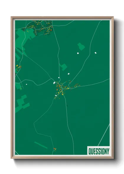 Une affiche de carte sur Quessigny