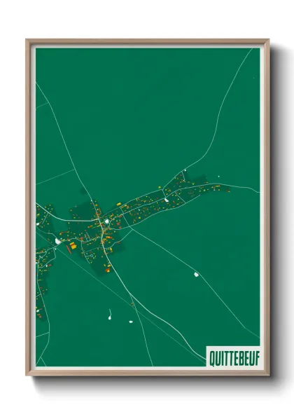 Une affiche de carte sur Quittebeuf