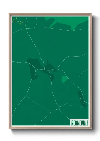 Une affiche de carte sur Renneville