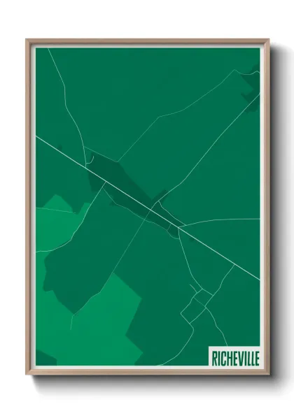 Une affiche de carte sur Richeville