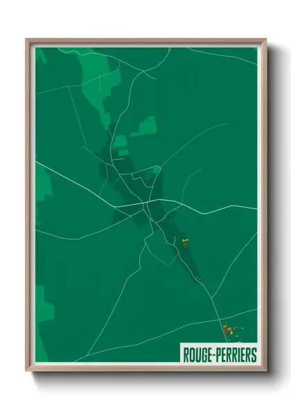 Une affiche de carte sur Rouge-Perriers