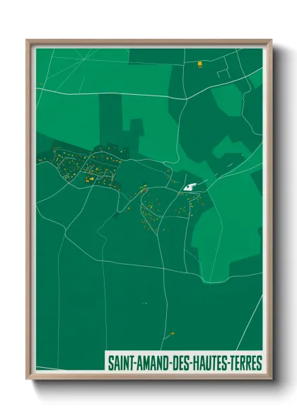 Une affiche de carte sur Saint-Amand-des-Hautes-Terres
