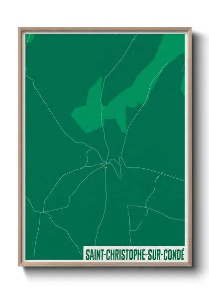 Une affiche de carte sur Saint-Christophe-sur-Condé