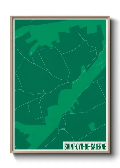 Une affiche de carte sur Saint-Cyr-de-Salerne