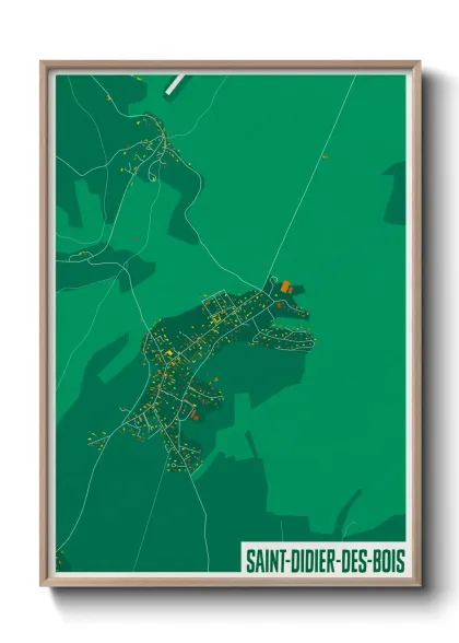 Une affiche de carte sur Saint-Didier-des-Bois