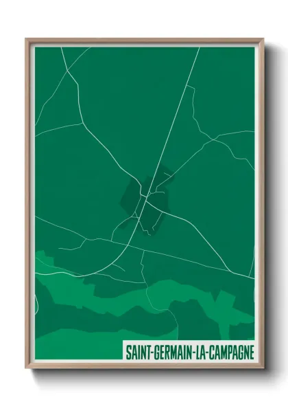 Une affiche de carte sur Saint-Germain-la-Campagne