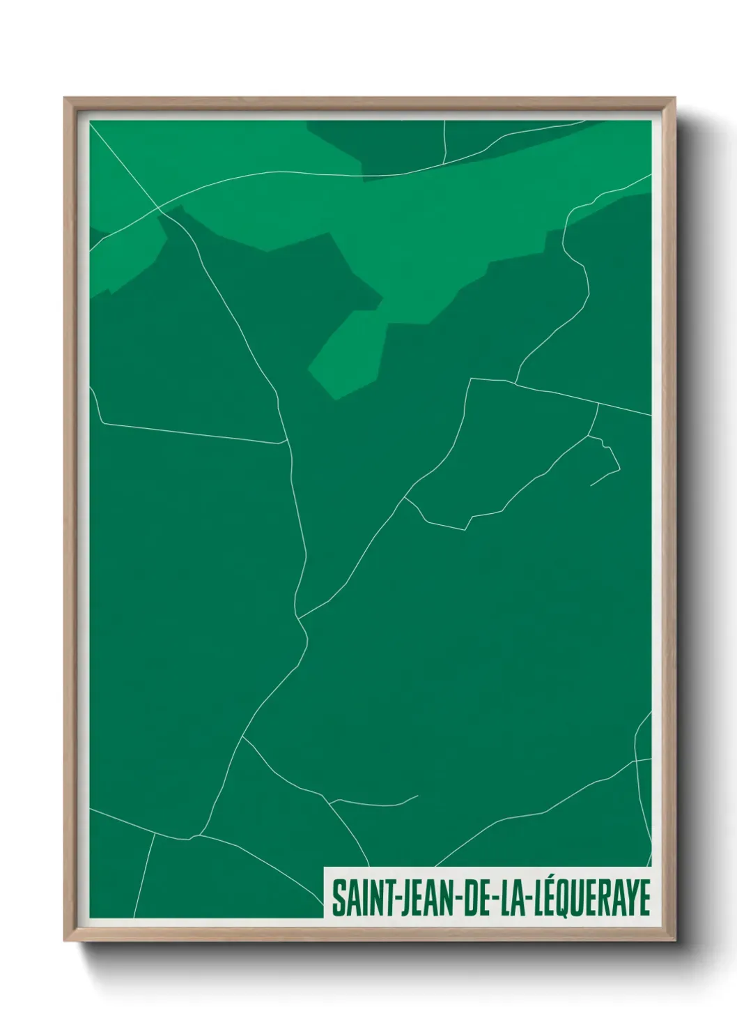 Un poster carte Saint-Jean-de-la-Léqueraye