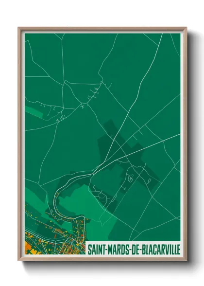 Une affiche de carte sur Saint-Mards-de-Blacarville